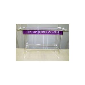 Acrylic Communion Table w/ Purple Front