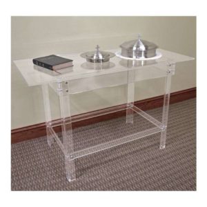 Kingdom Acrylic Communion Table Clear - A Modern Addition for Your Traditional Celebration