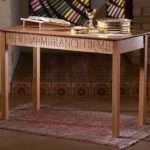 Wood Communion Table with Pecan Stain